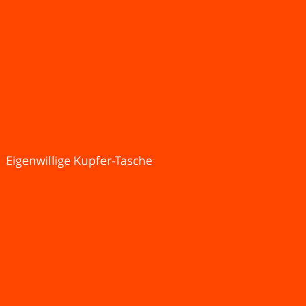 Eigenwillige Kupfer-Tasche